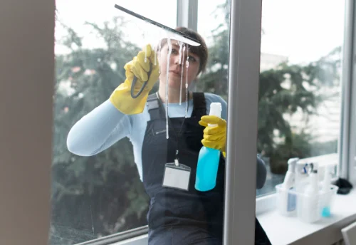 Nettoyage de vitres intérieures et extérieures au Fouilloux